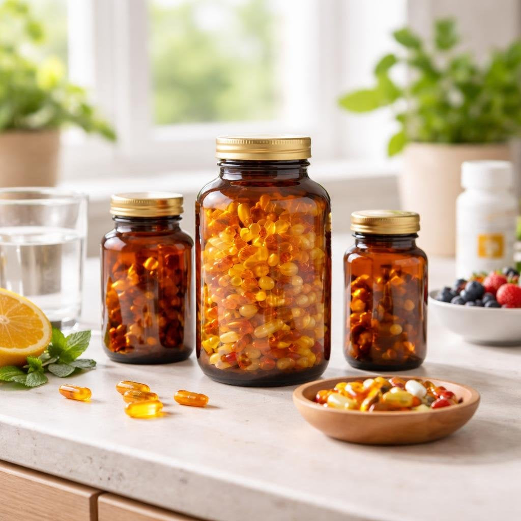 Daily multivitamin tablets with key vitamins and minerals