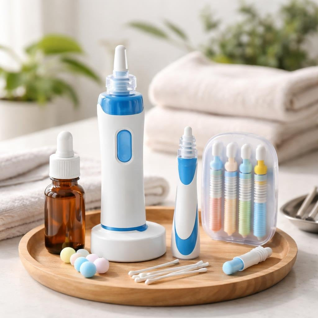 Earwax removal drops and irrigation kit for home use
