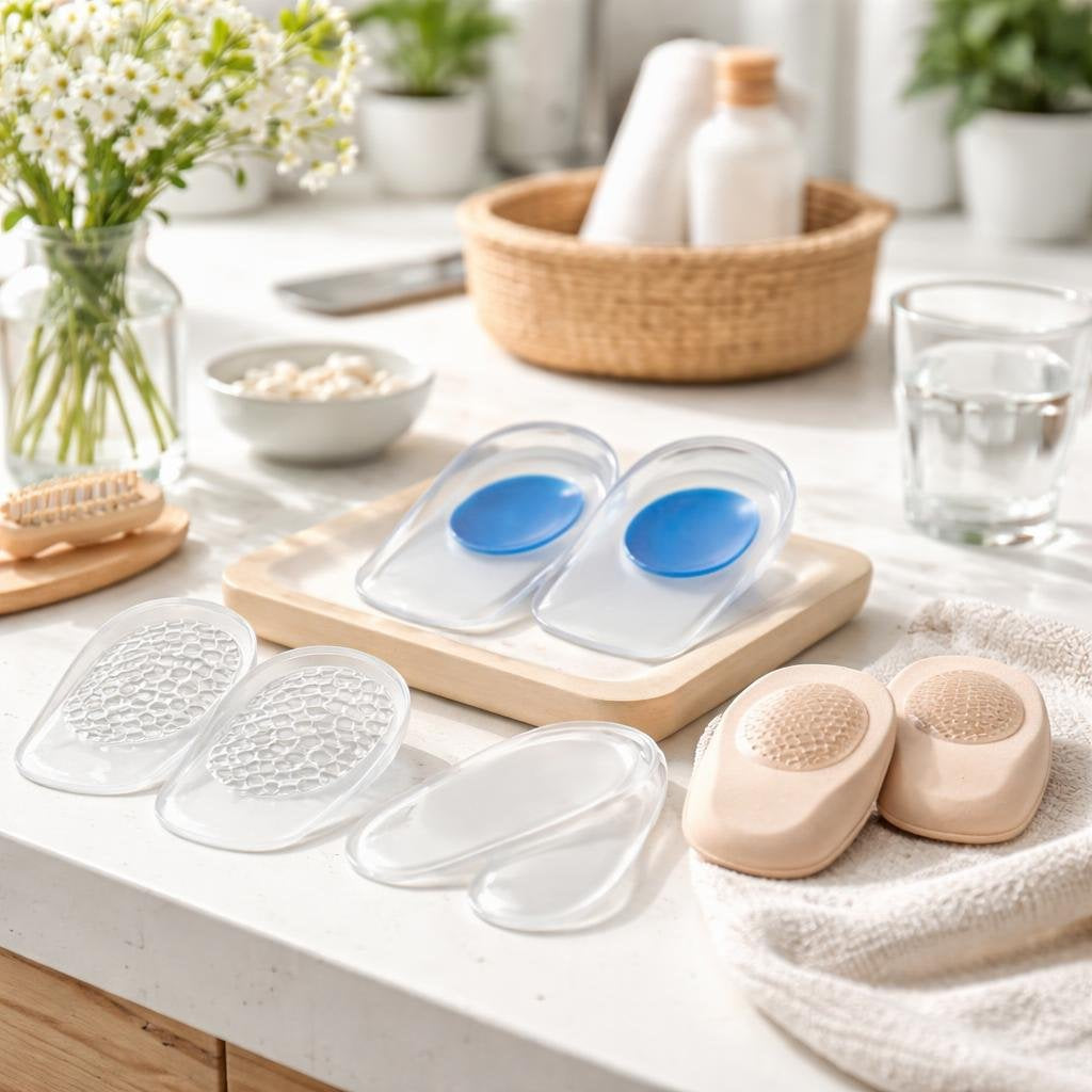 Heel cushions and cups for improved shoe comfort