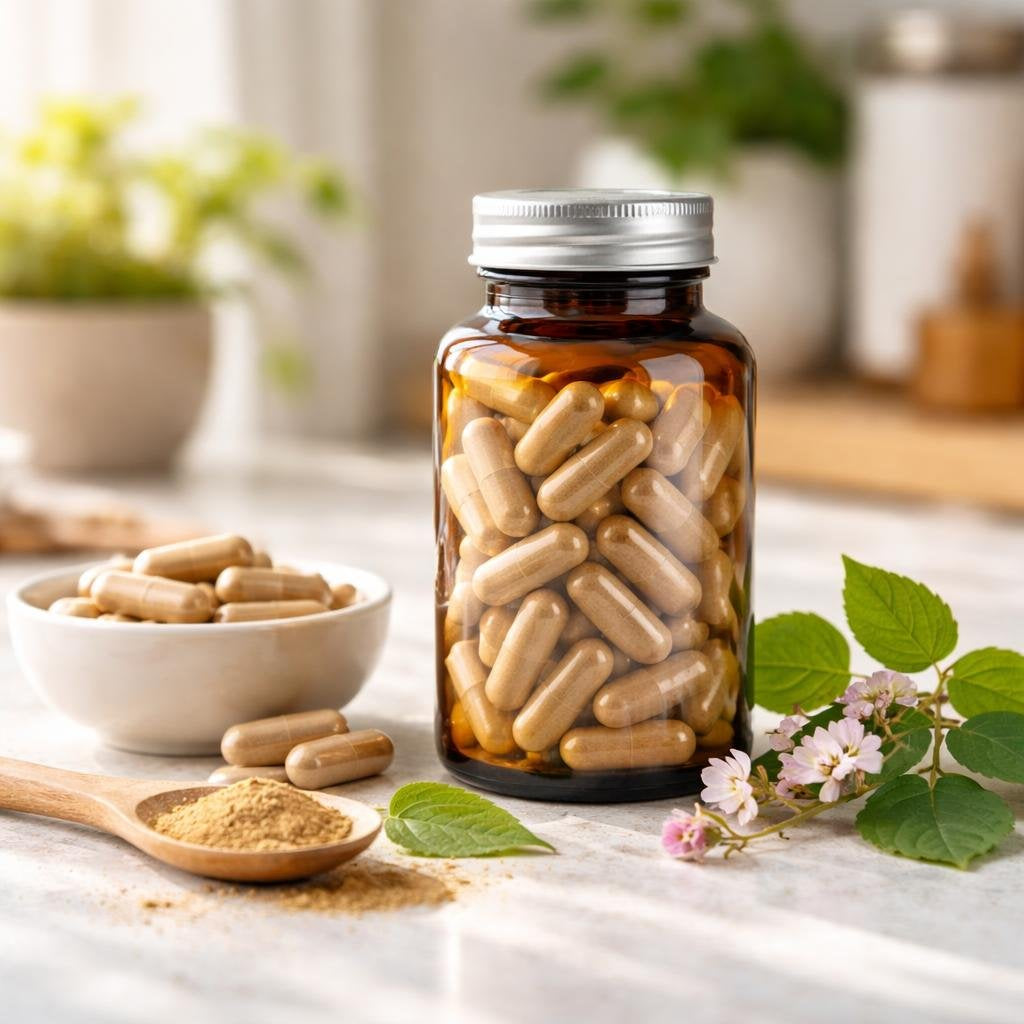 Horny Goat Weed Epimedium supplements in capsules and tablets