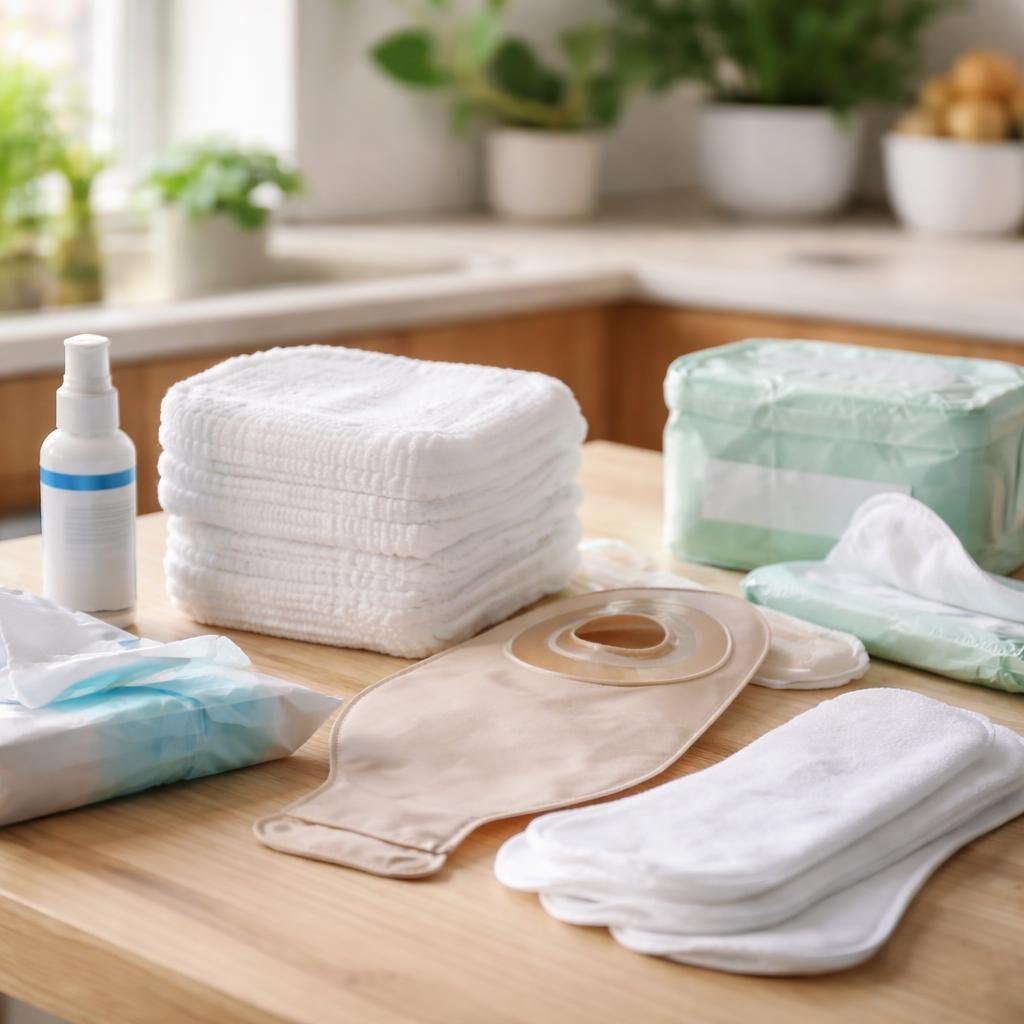 Incontinence pads and ostomy bags for daily care