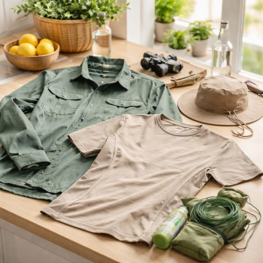 Insect repellent garments for outdoor bite protection
