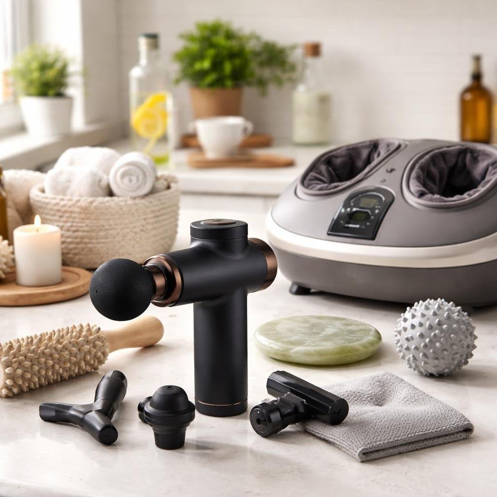 Foam roller and massage ball for muscle recovery