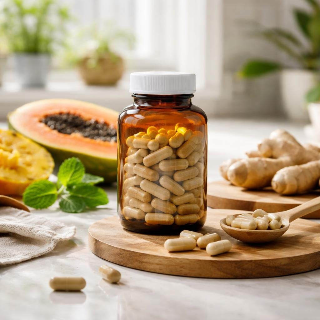 Multi-enzyme nutritional capsules to support digestion