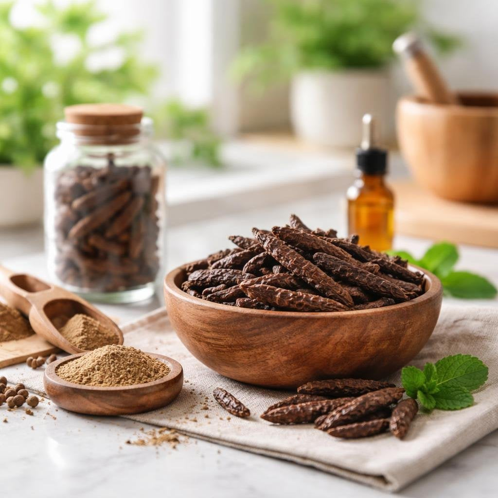 Pippali long pepper supplement capsules and powder range
