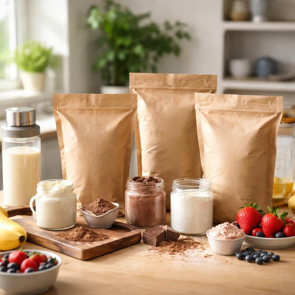 Protein powder blends for sports nutrition shakes and smoothies