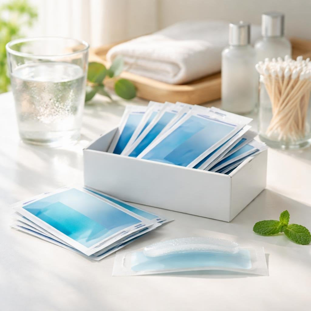 Teeth whitening strips for easy at-home stain reduction