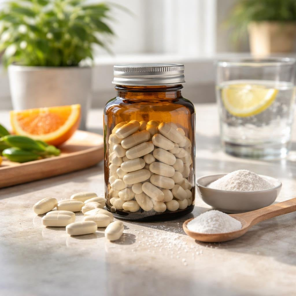 Vitamin B8 inositol supplement capsules and powder selection