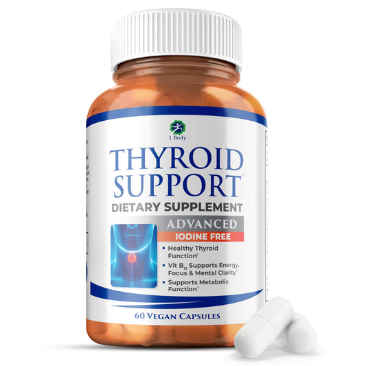 1 Body Thyroid Support bottle with capsules for steady energy