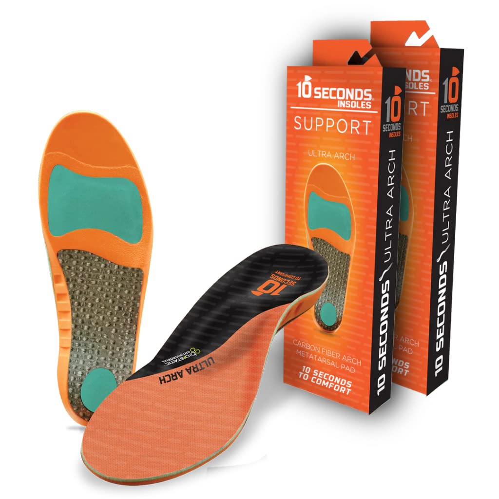 10 Seconds Ultra Arch Support insole with foam cushion for all-day comfort and stability