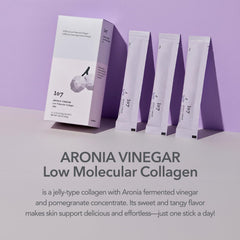 Nutrition facts panel of 107 ARONIA jelly stick with high collagen content