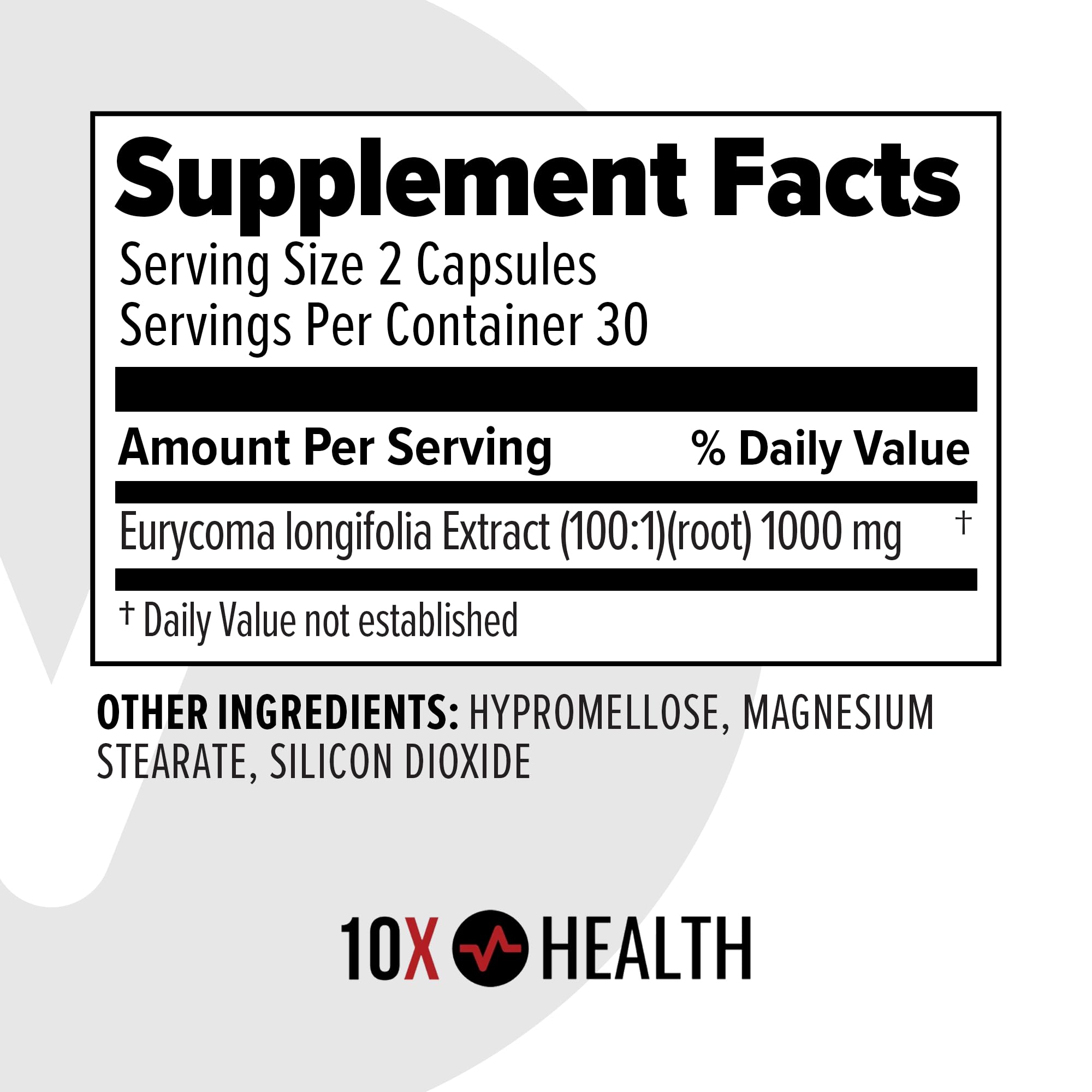 10X Health System Alpha Tongkat Ali focus improving energy and mood.