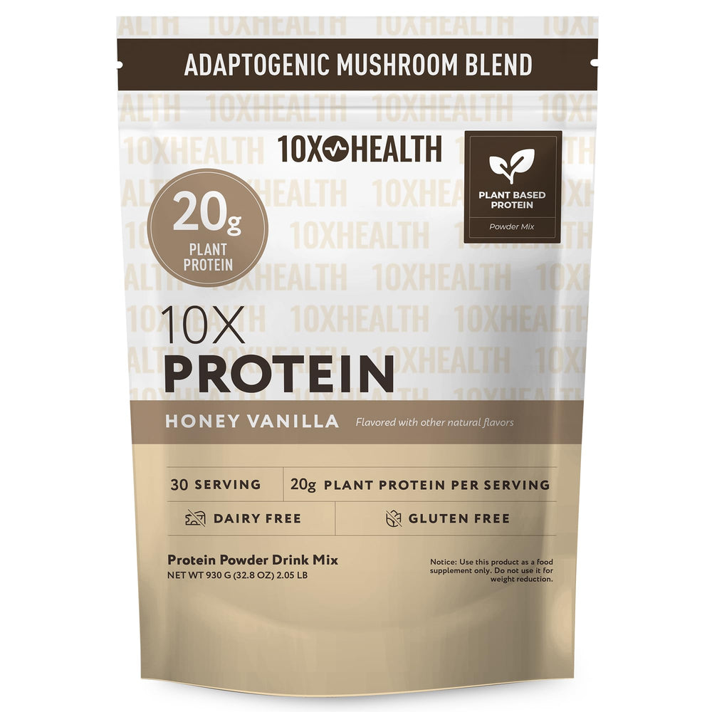 10X Health System vegan protein powder bottle for plant-based protein support.