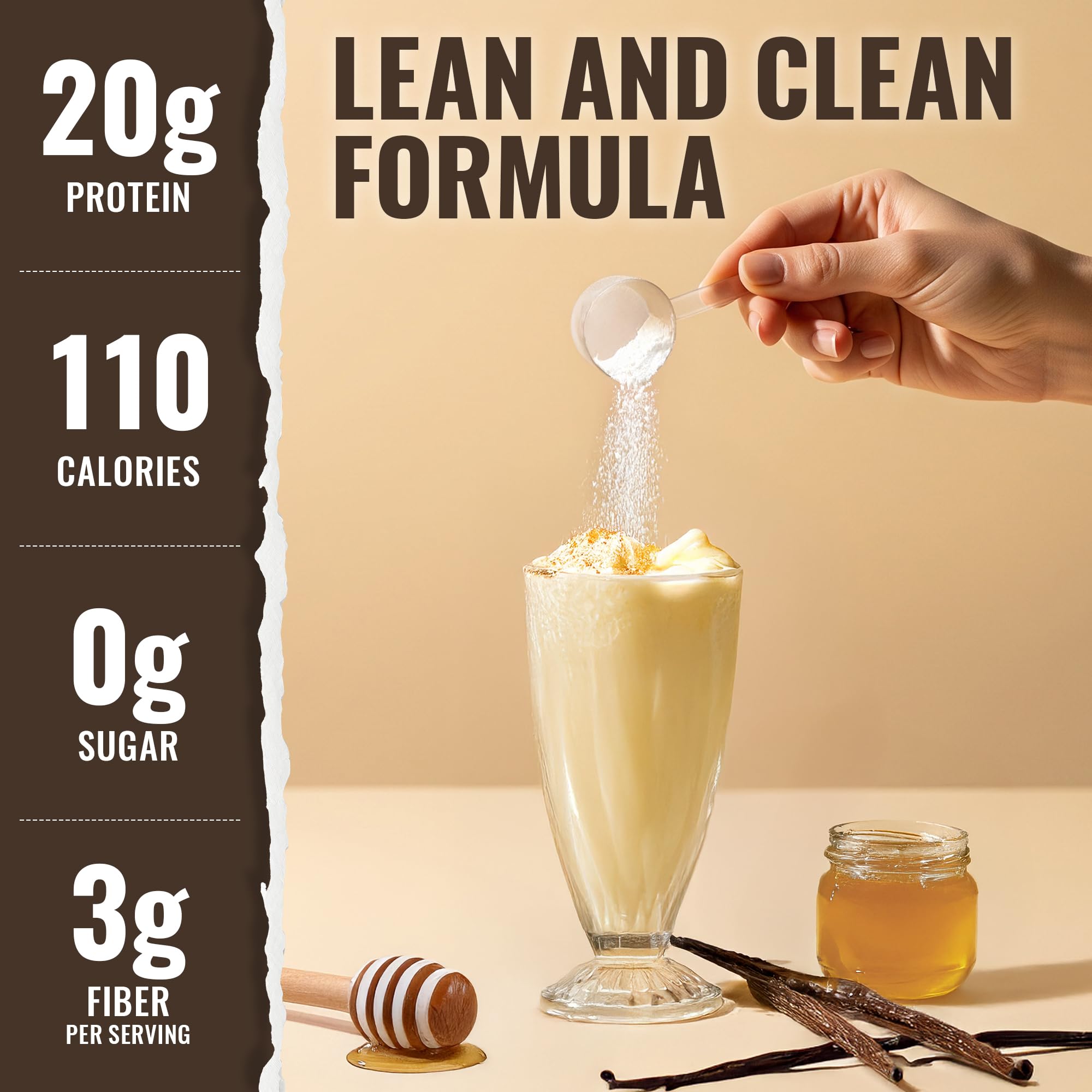 10X Health System vegan protein powder scoop measuring convenient servings.