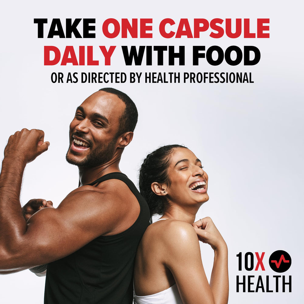 Front label of 10X zinc bottle communicates gluten-free and dairy-free purity