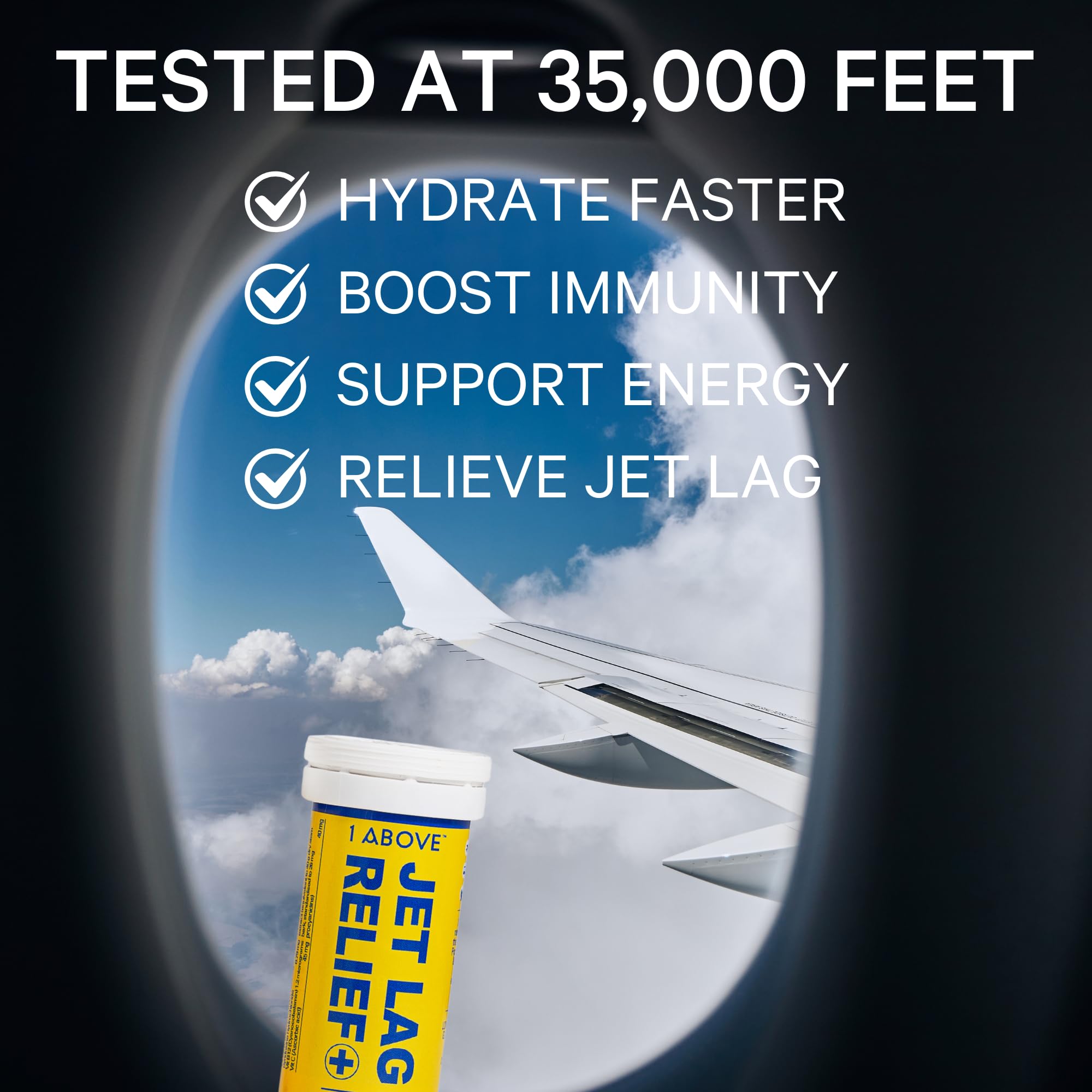 1Above citrus-flavored tablets dissolving in water for hydration.