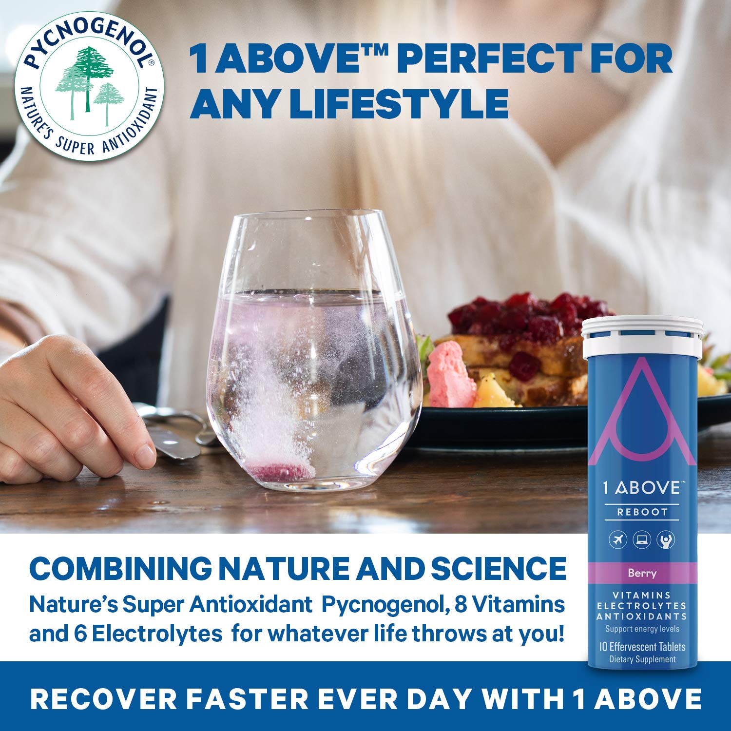 1Above day-after refresh concept, after a night out, with the citrus fizz.