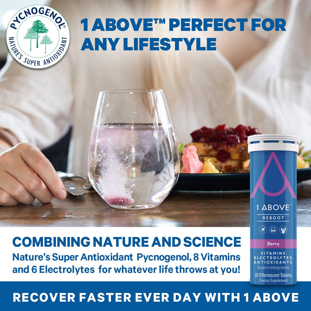 1Above day-after refresh concept, after a night out, with the citrus fizz.