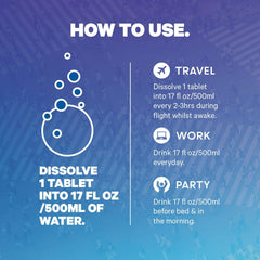 1Above tablets dissolving in water to create a refreshing hydration ritual.