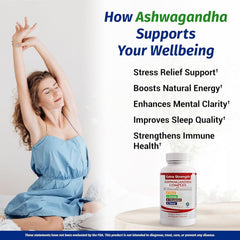 1 Body Ashwagandha Complex bottle label close-up highlighting adaptogens for stress resilience