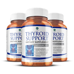 1 Body Thyroid Support bottle front showcases a clean, non-GMO formula for balanced energy.