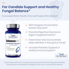 1MD BalanceMD capsules close-up highlighting digestive enzyme support.