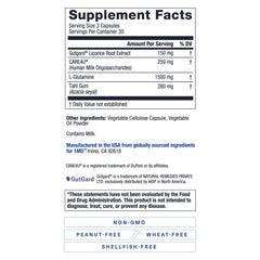 1MD GutMD ingredient close-up highlights licorice-based GutGard and acacia gum.