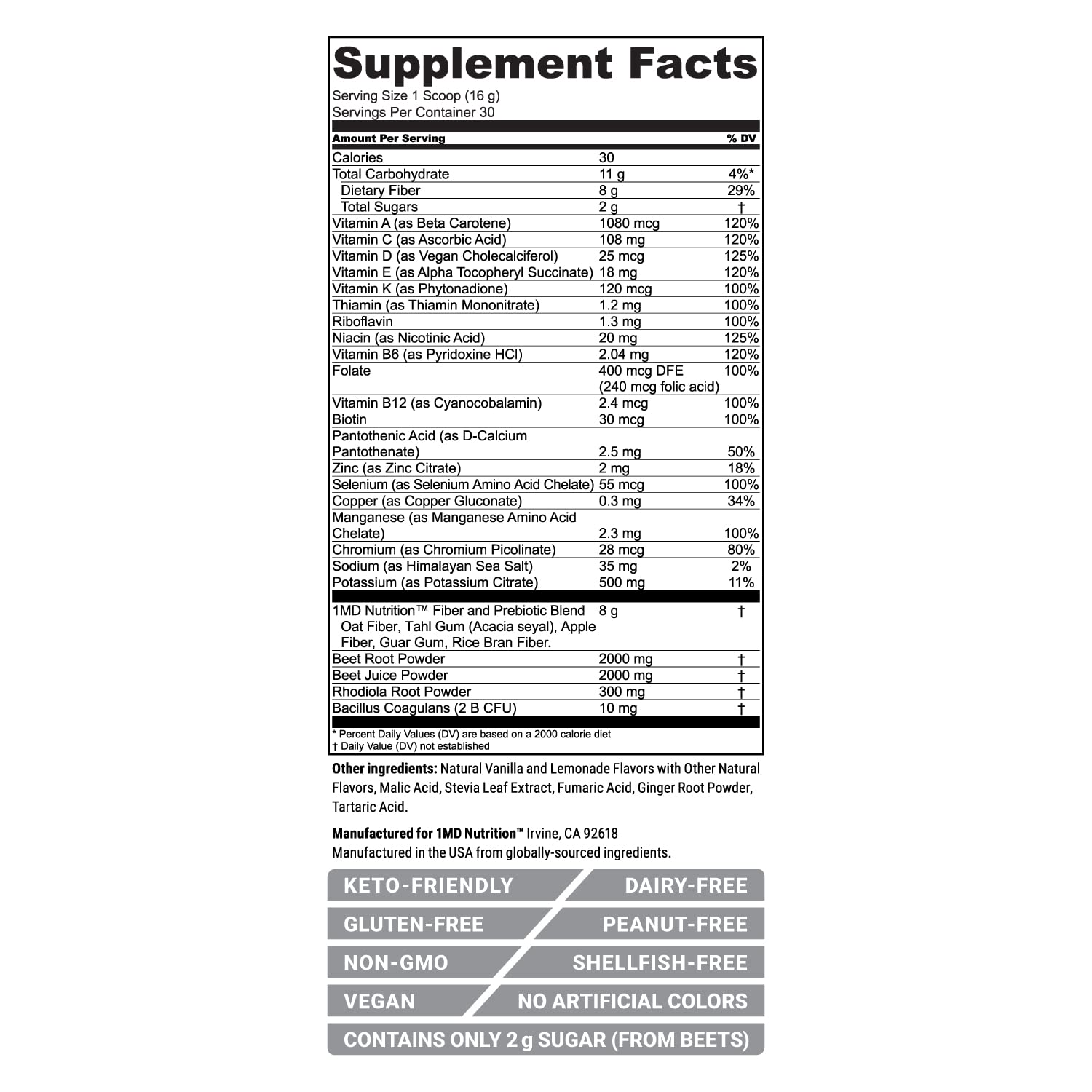 1MD CardioFitMD thirty-day drink mix for convenient daily nourishment