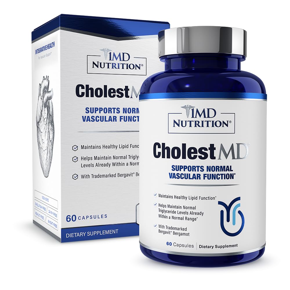 1MD Nutrition CholestMD olive leaf extract bottle supports general health as part of daily routine.
