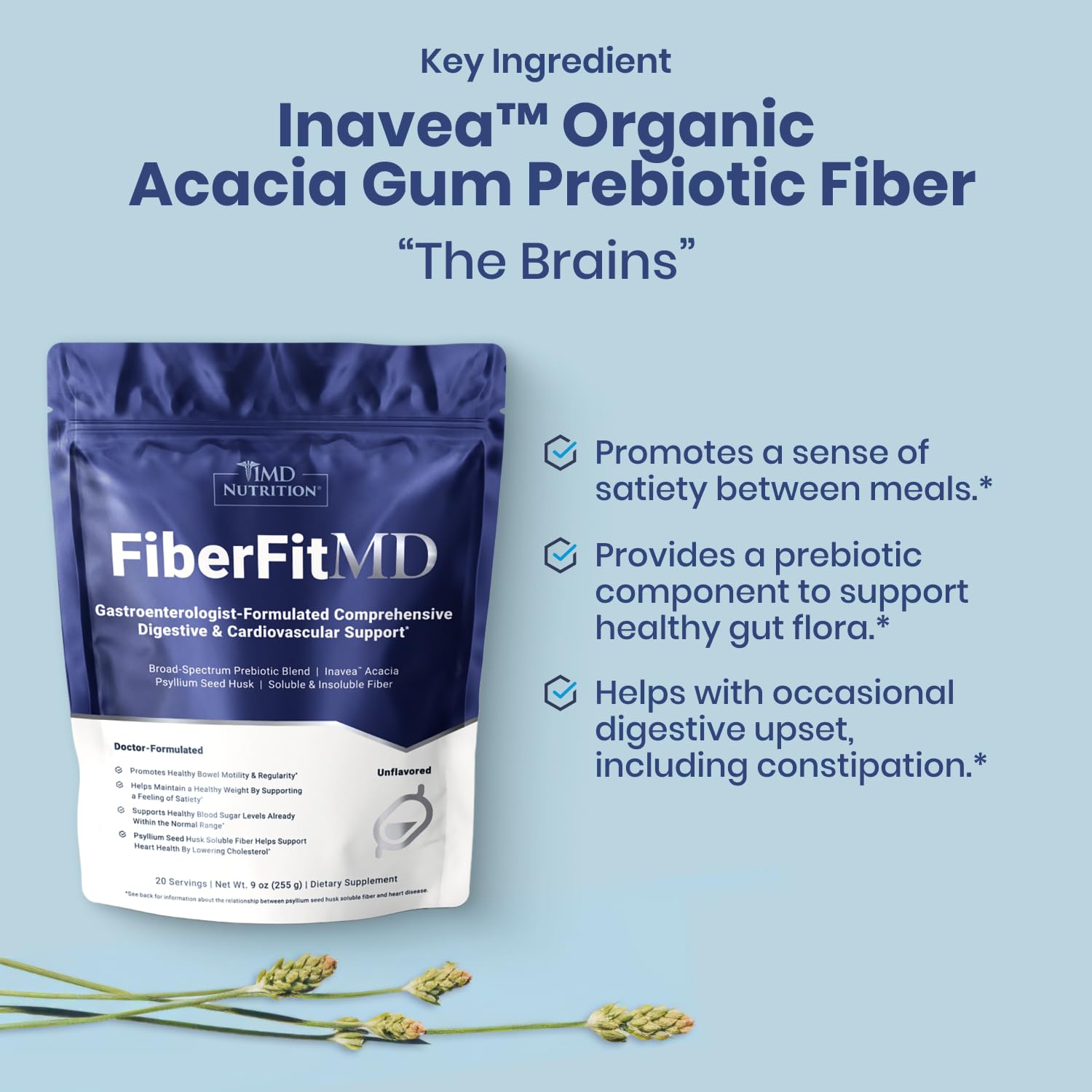 FiberFitMD in water glass illustrates quick hydration with fiber benefits