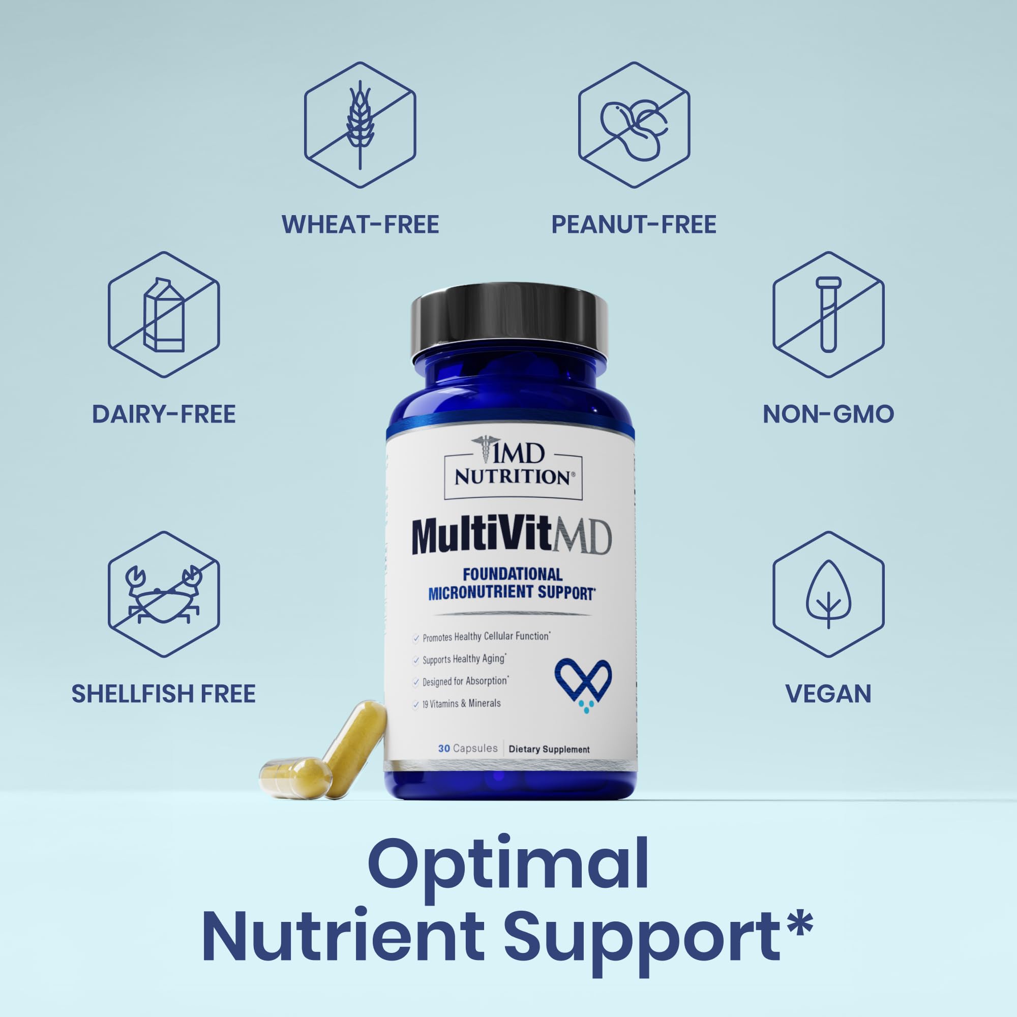 Sealed packaging box emphasizing aging-friendly daily nourishment