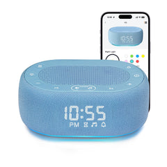 1Mii White Noise Sound Machine front view showing compact bedside design for sleep improvement