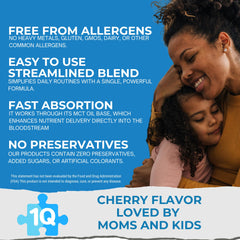 Kids using the dropper demonstrates easy daily dosing.