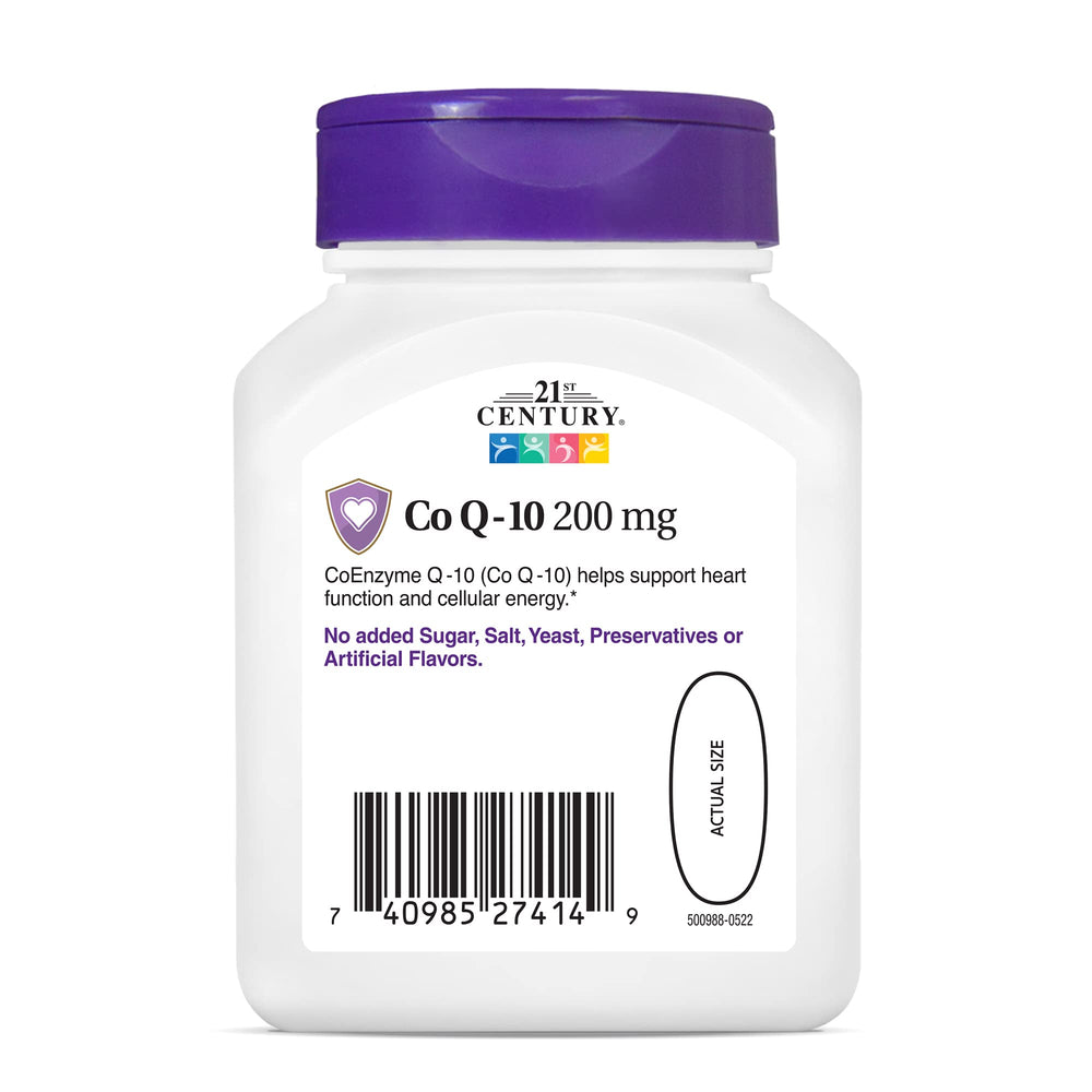 Gluten-free icon on 21st Century CoQ10 softgels packaging