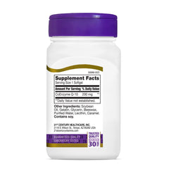 Packaging box for 21st Century CoQ10 softgels communicates value