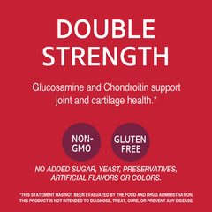 21st Century Glucosamine Chondroitin nutrition facts panel shows 500/400 mg per tablet.