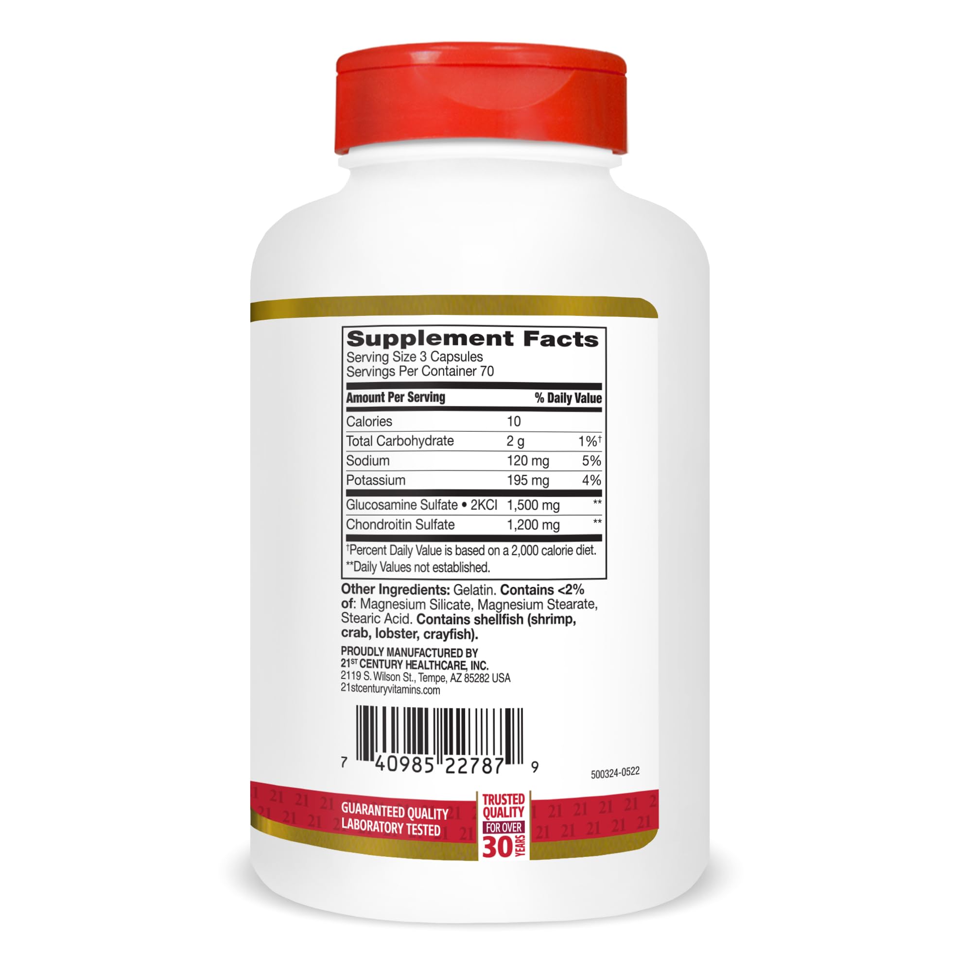 21st Century Glucosamine Chondroitin non-GMO icon emphasizes clean label and quality