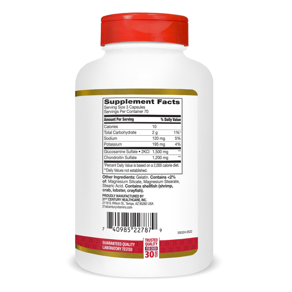 21st Century Glucosamine Chondroitin non-GMO icon emphasizes clean label and quality