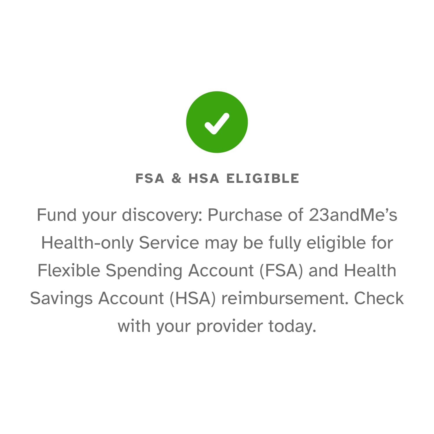 23andMe saliva collection tube ready for simple, non-invasive sampling at home.