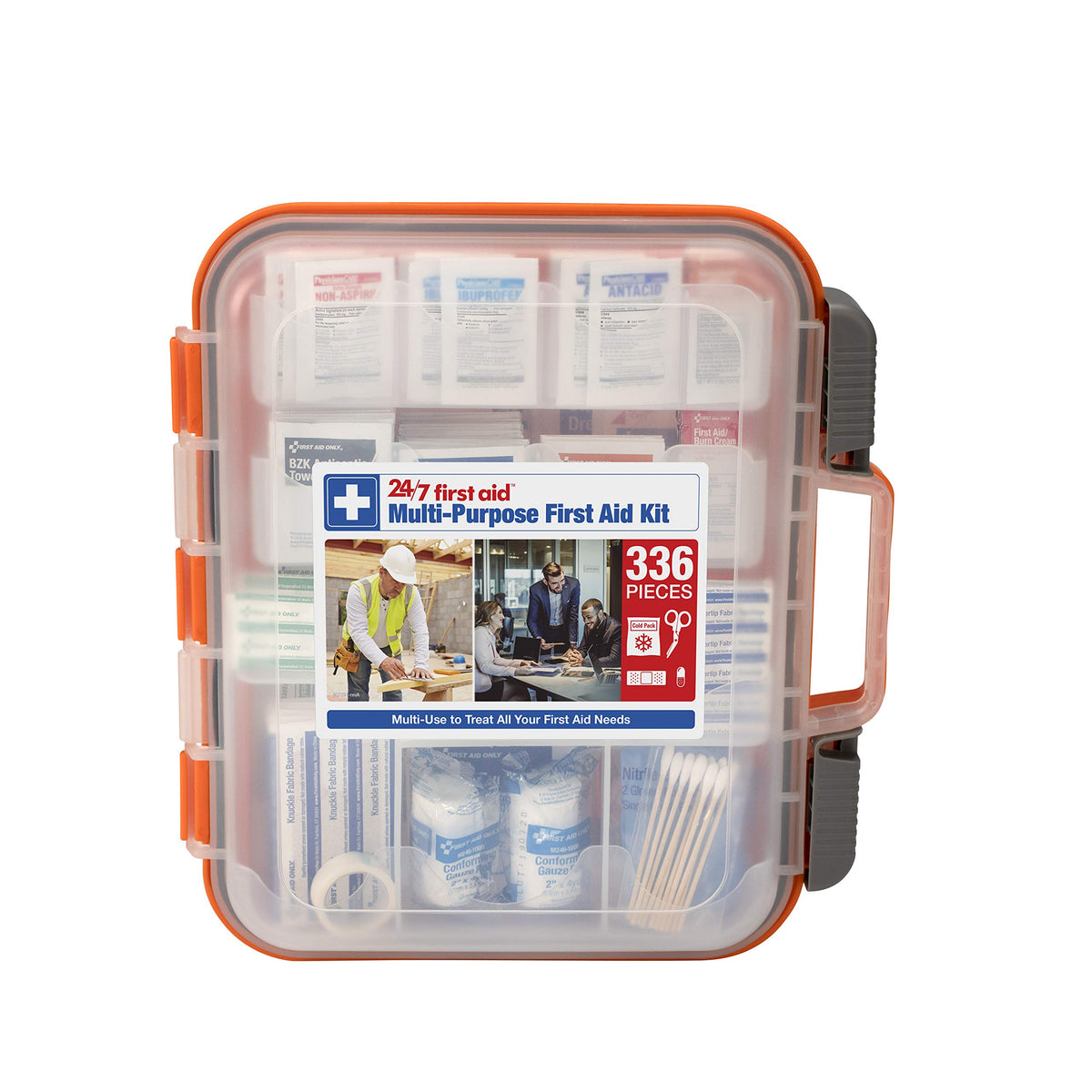 24/7 First Aid kit with open shelves for quick access during emergencies