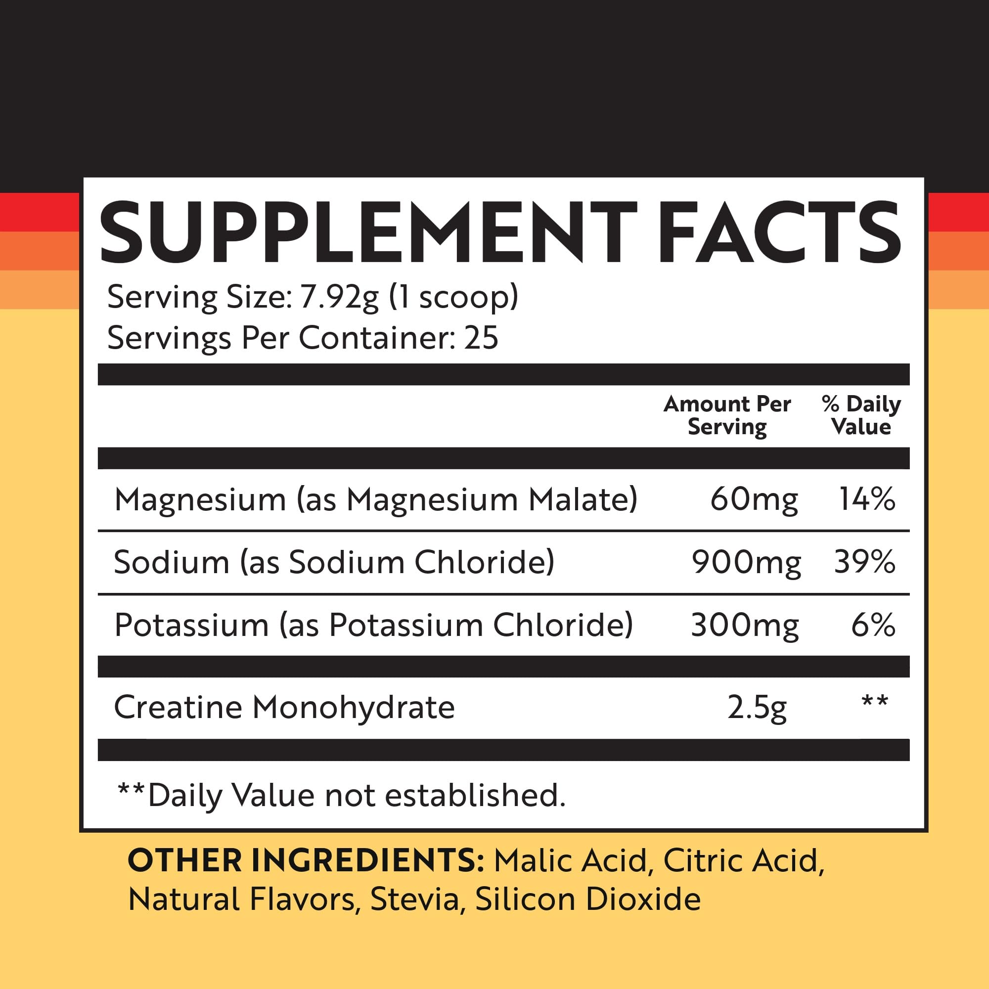 258 Endless Possibilities 25/8 label close-up highlighting sugar-free formula