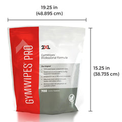 2XL GymWipes large towelettes ready for full equipment coverage.