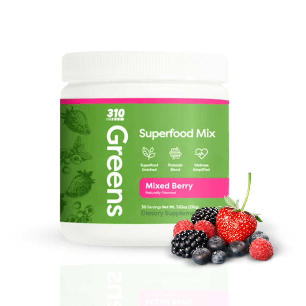 310 Nutrition greens powder bottle for daily vitality and easy mixing