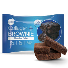 321glo Collagen Protein Brownie pack offers on-the-go indulgence with a convenient 12-pack.