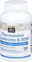 365 by Whole Foods Market glucosamine chondroitin msm label highlighting ingredients