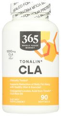 365 by Whole Foods Market Tonalin CLA 1300mg bottle front; supports healthy body composition.