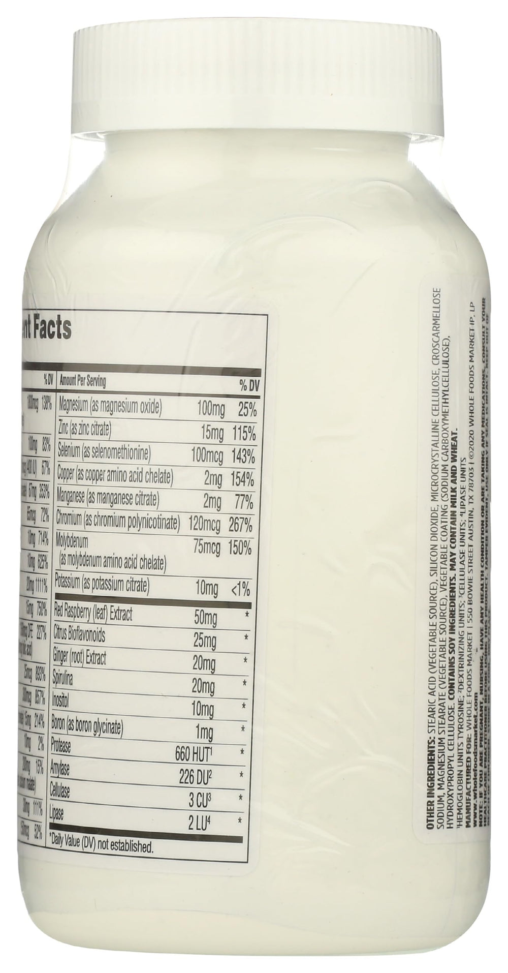 365 by Whole Foods Market Prenatal Multi bottle back shows full ingredient details