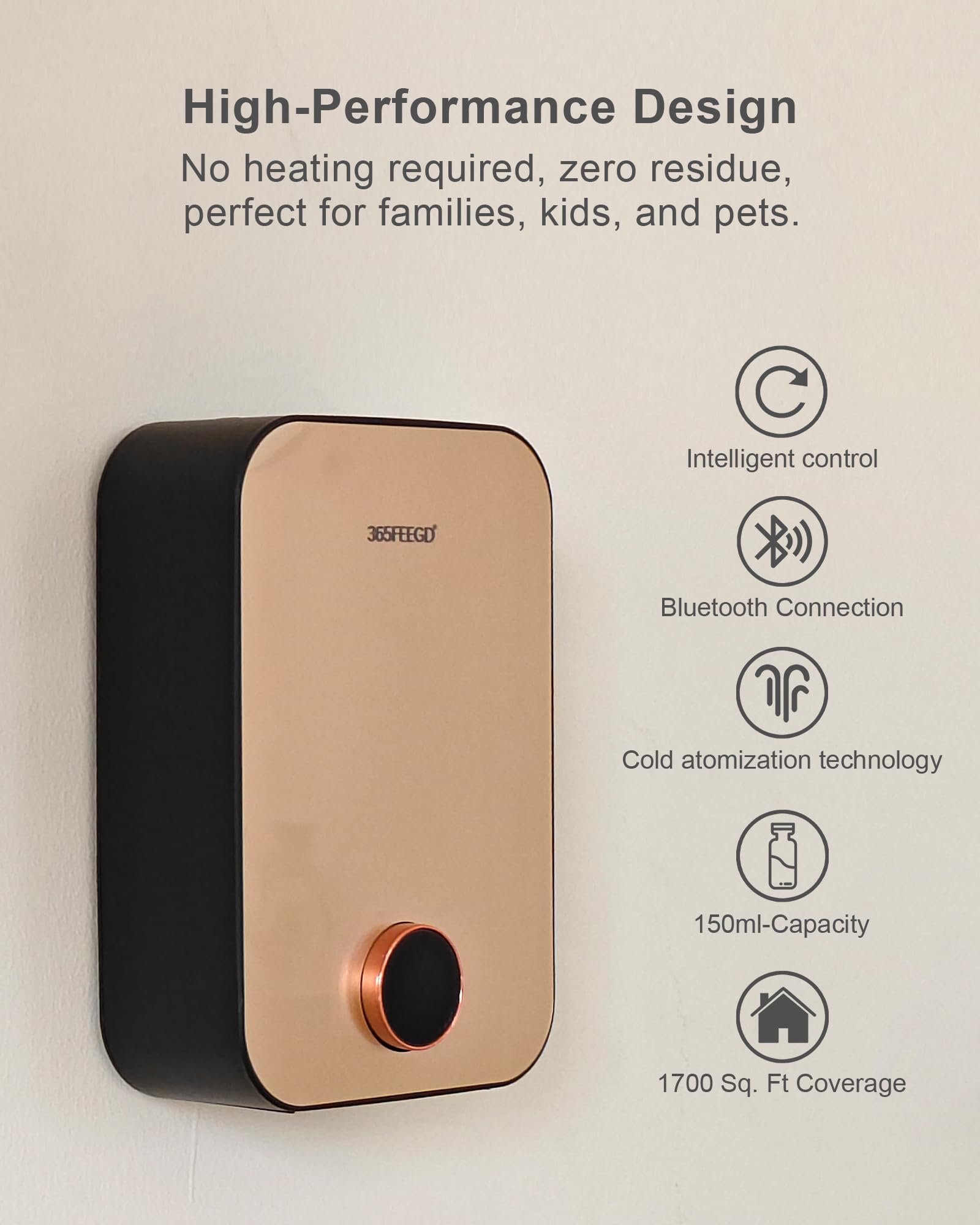 365FEEGD Diffuser with Bluetooth app for easy scheduling.