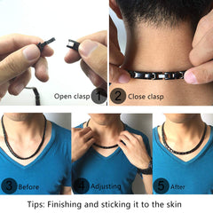 Packaging-ready gift presentation of 38 cross necklace in black