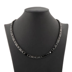 38 titanium magnetic cross necklace 20in black worn for daily comfort